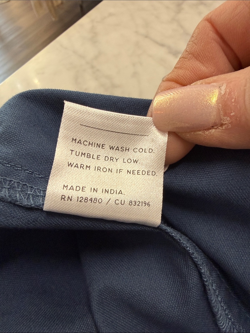 PACT NWT Daily Twill Skirt in Organic Cotton Size M Franch Navy - Picture 8 of 9